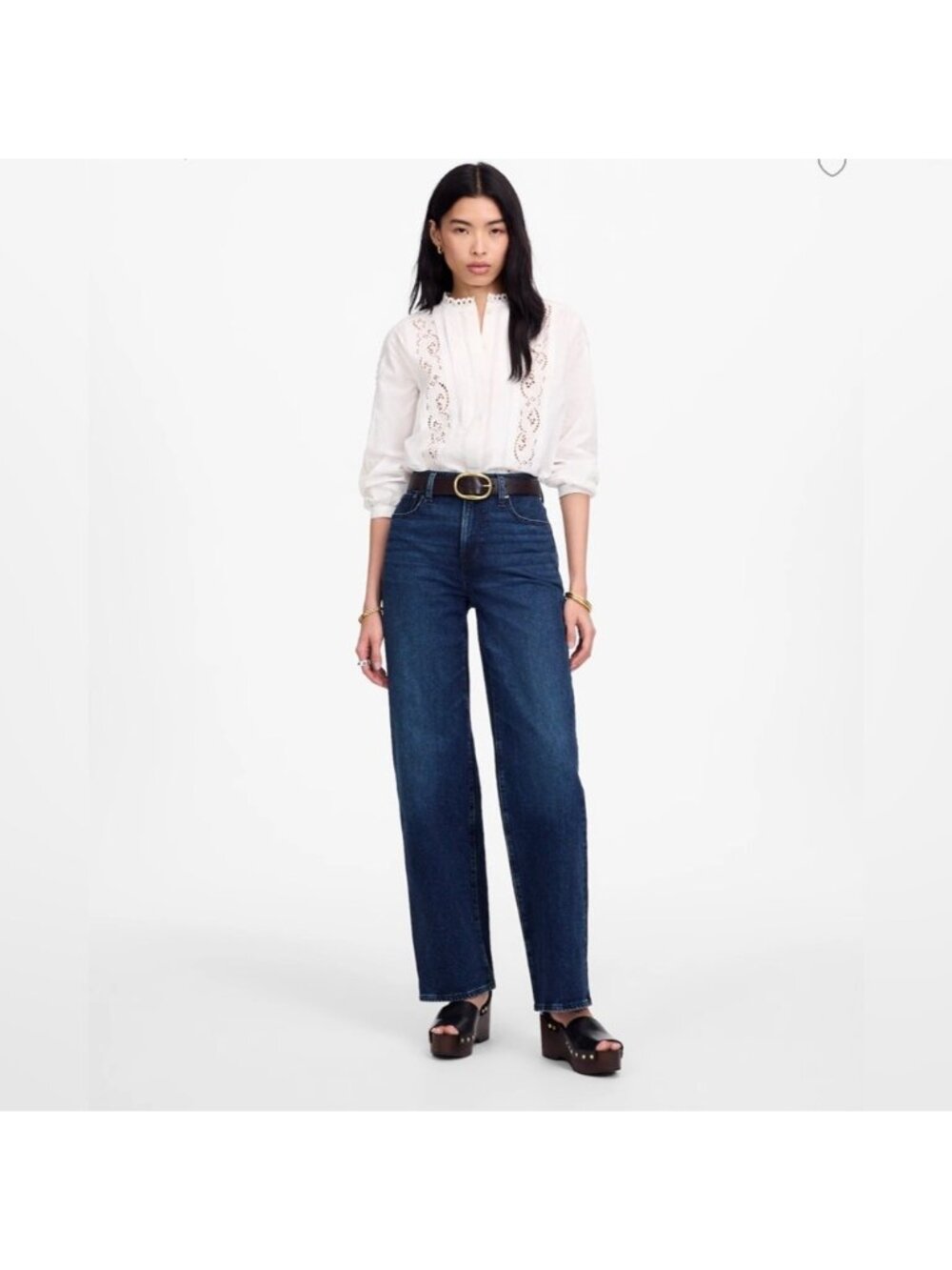 Madewell The Perfect Vintage Wide-Leg Jean Woman 28 Medium Wash Streetwear